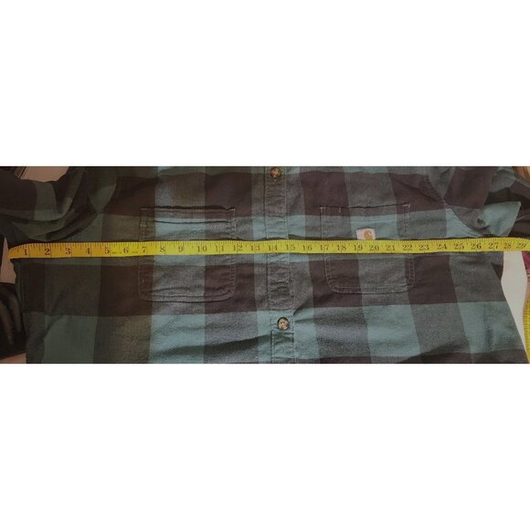 Carhartt Womens Rugged Flex Plaid Long Sleeve Button-Up Shirt XXL Loose Fit - Picture 4 of 5